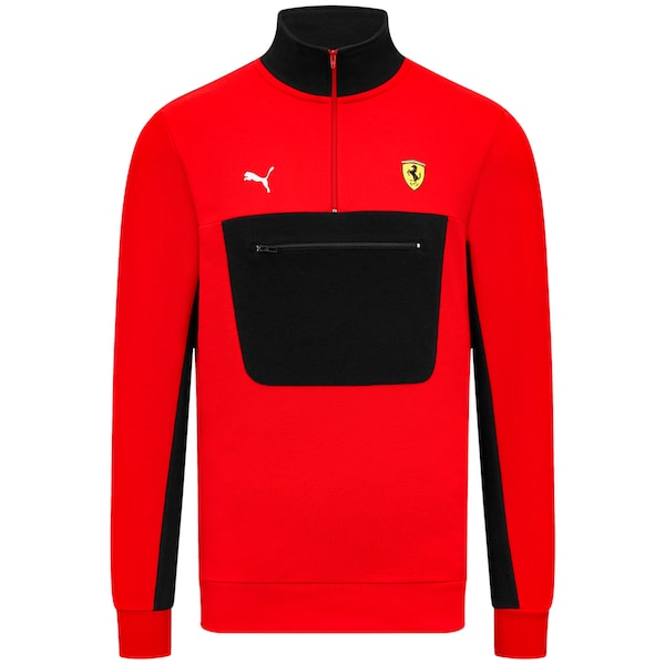 Scuderia Ferrari Puma Quarter Zip Top - Red