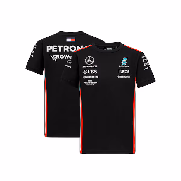 Mercedes AMG Petronas F1 2023 Team Driver T-Shirt - Black - Kids