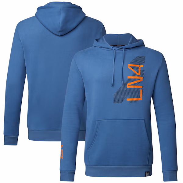 McLaren Lando Norris No4 T- Hoodie - Blue - Unisex
