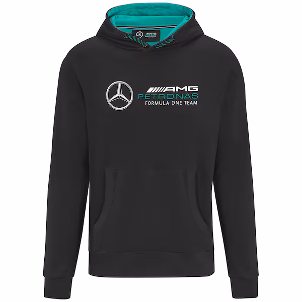 Mercedes AMG Petronas F1 Logo Hooded Sweat - Black - Unisex