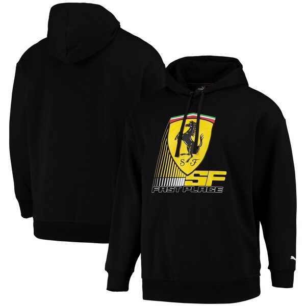 Scuderia Ferrari Race Big Shield Hoodie by Puma - Black