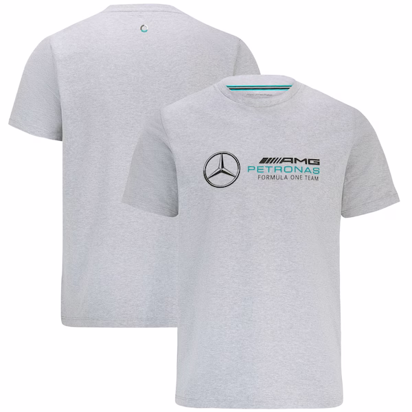 Mercedes AMG Petronas F1 Large Logo T-Shirt - Grey - Unisex