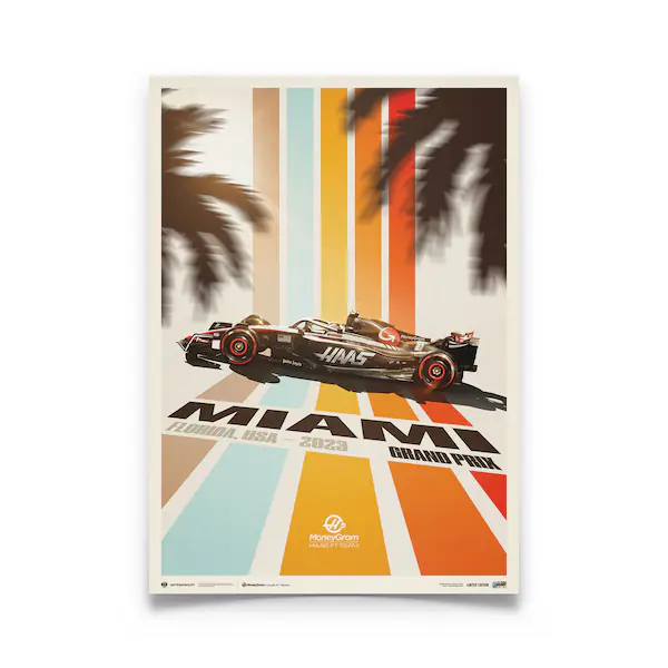 Haas F1 Team - Miami 2023 Limited Edition Poster