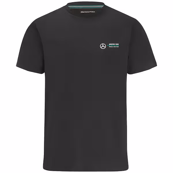 Mercedes AMG Petronas F1 Small Logo T-Shirt - Black - Unisex