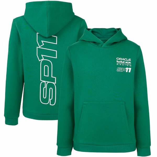 Oracle Red Bull Racing Sergio Perez Hoodie - Green - Kids
