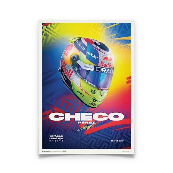 Red Bull Racing - Sergio Pérez 2023 Helmet Poster