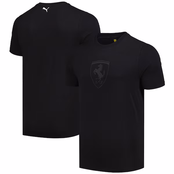 Scuderia Ferrari Race Big Shield Tonal T-Shirt by Puma - Black