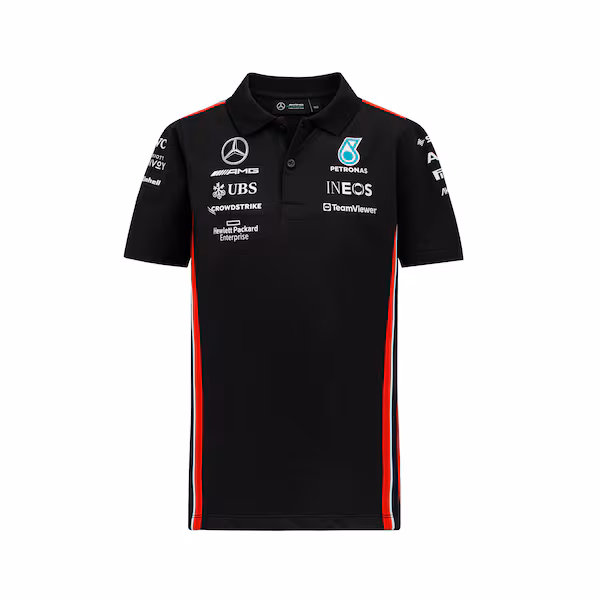 Mercedes AMG Petronas F1 2023 Team Polo - Black - Kids