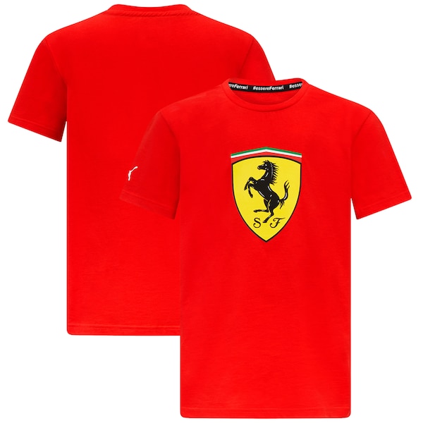Scuderia Ferrari Puma Large Shield T-Shirt - Red - Kids