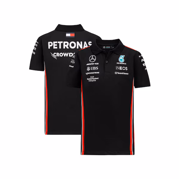 Mercedes AMG Petronas F1 2023 Team Polo - Black - Kids