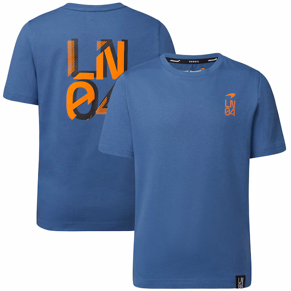 McLaren Lando Norris No4 T-Shirt - Blue - Kids