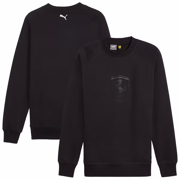 Scuderia Ferrari Race Big Shield Crew Sweat by Puma - Black