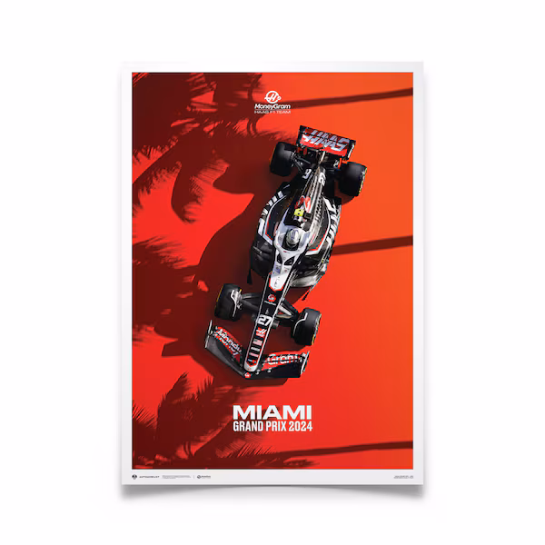 Haas F1 Miami Grand Prix 2024 Poster