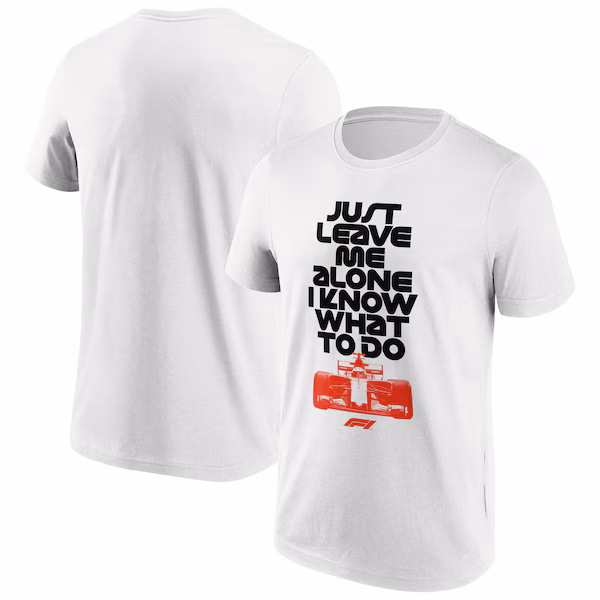 Formula 1 Just Leave Me Alone Graphic T-Shirt - White