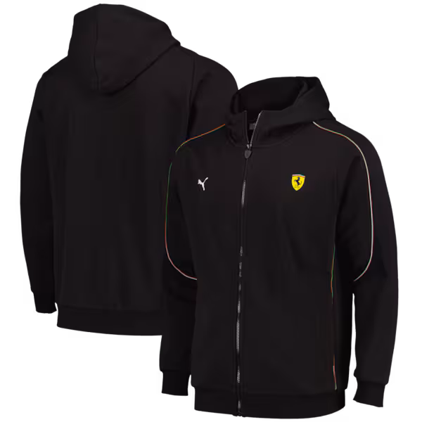 Scuderia Ferrari Race Hooded Sweat Jacket by Puma - Black