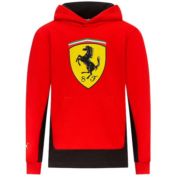 Scuderia Ferrari Puma Shield Hooded Sweat - Red - Kids