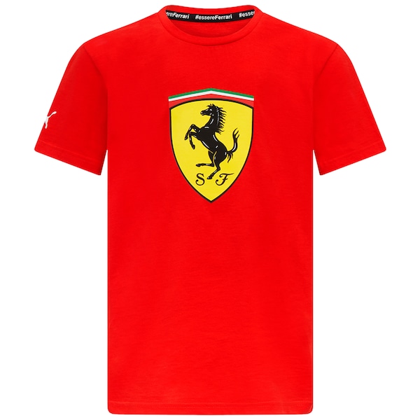 Scuderia Ferrari Puma Large Shield T-Shirt - Red - Kids