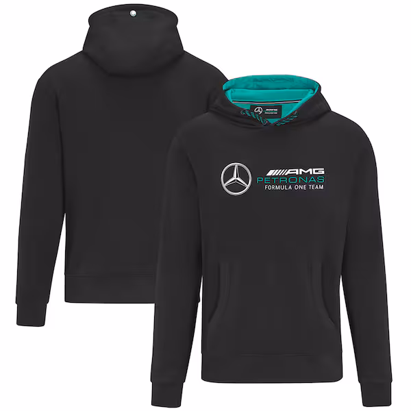 Mercedes AMG Petronas F1 Logo Hooded Sweat - Black - Unisex