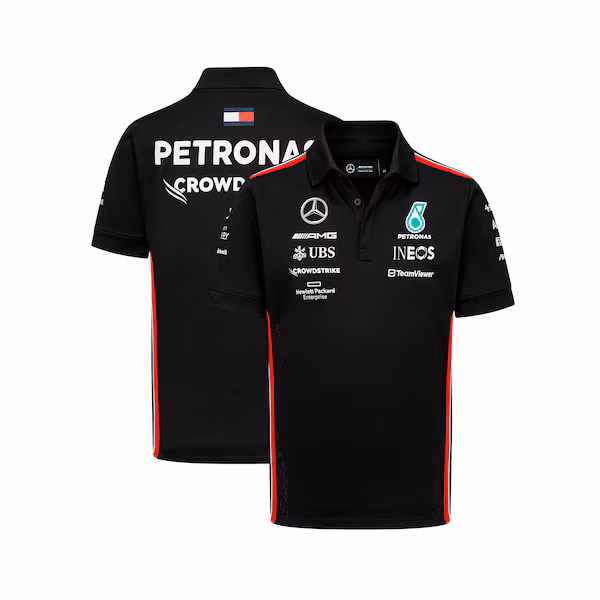 Mercedes AMG Petronas F1 2023 Team Polo - Black