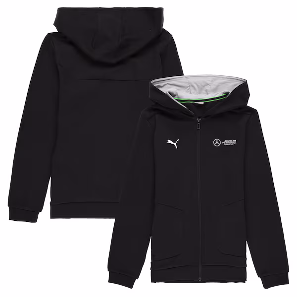 Mercedes AMG Petronas F1 Hooded Sweat Jacket by Puma - Kids