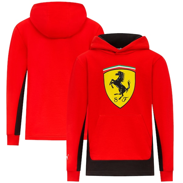 Scuderia Ferrari Puma Shield Hooded Sweat - Red - Kids