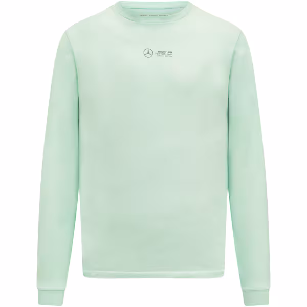 Mercedes AMG Petronas F1 Retro Long Sleeve T-Shirt - Mint