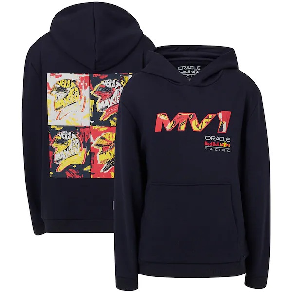 Red Bull Racing Max Verstappen Pop Art Driver Hoodie - Kids